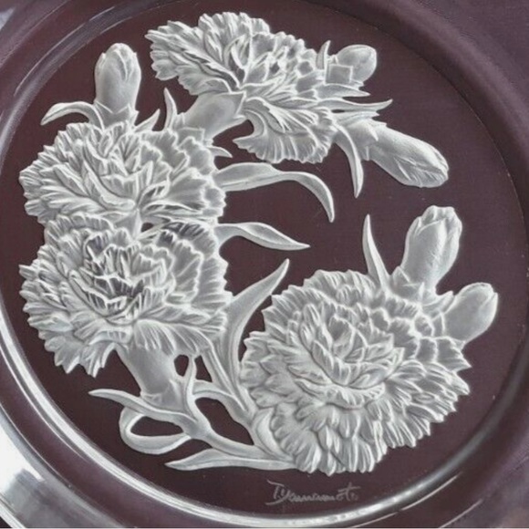 Crystal Flower of the Month Crystal Plate by Hoya Signed T Yamamoto - May - Picture 5 of 6
